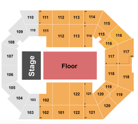 Heartland Event Center Seating Map